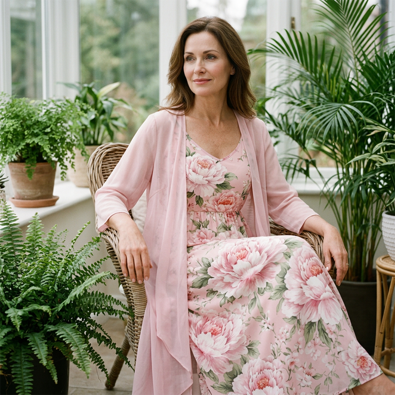 Floral Two-Piece Dress Set