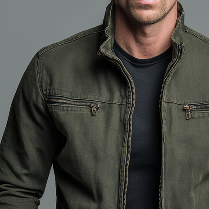 CAZEL VINTAGE ZIP COTTON JACKET
