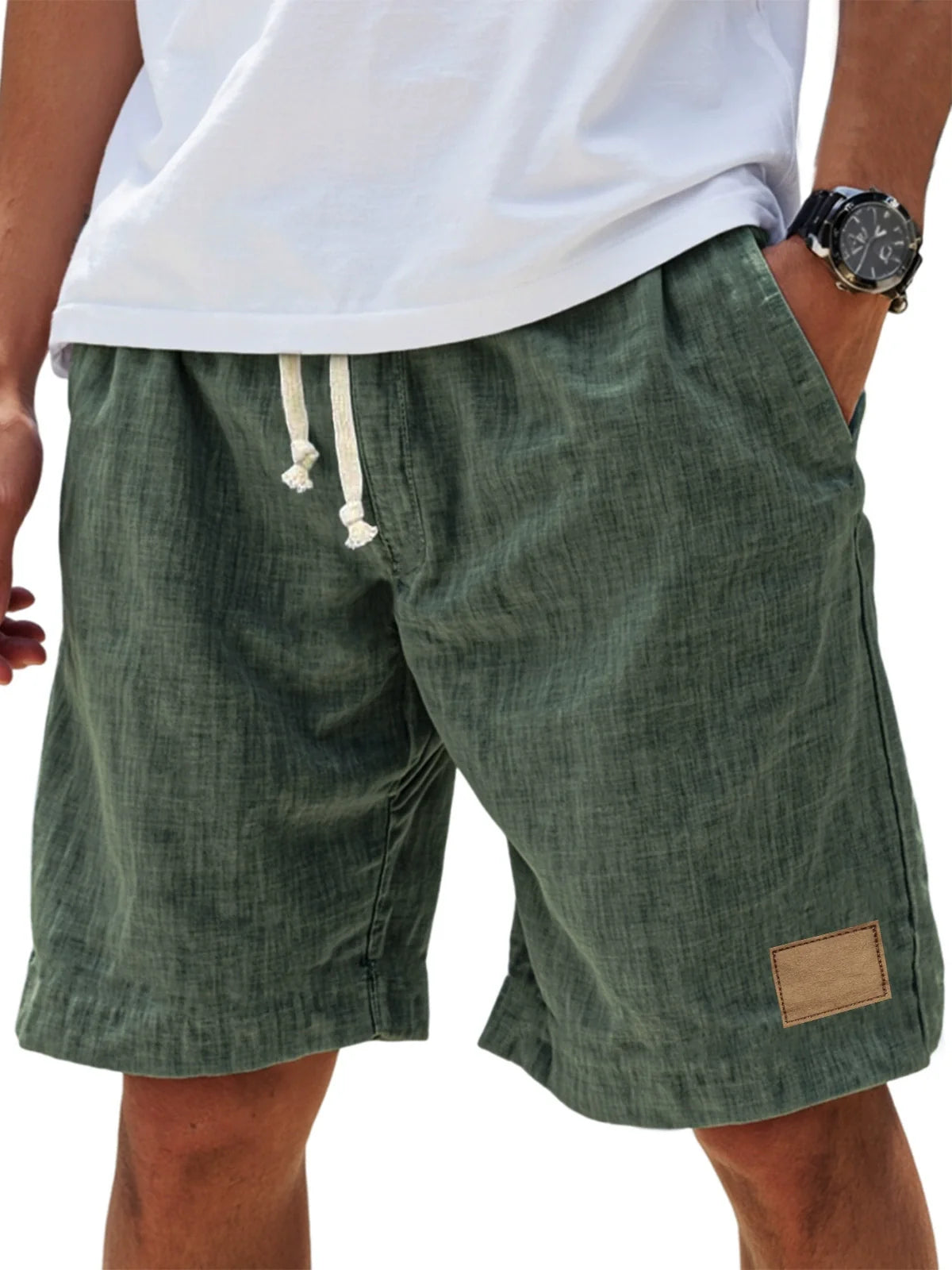 HUDSON LINEN DRAWSTRING SHORTS
