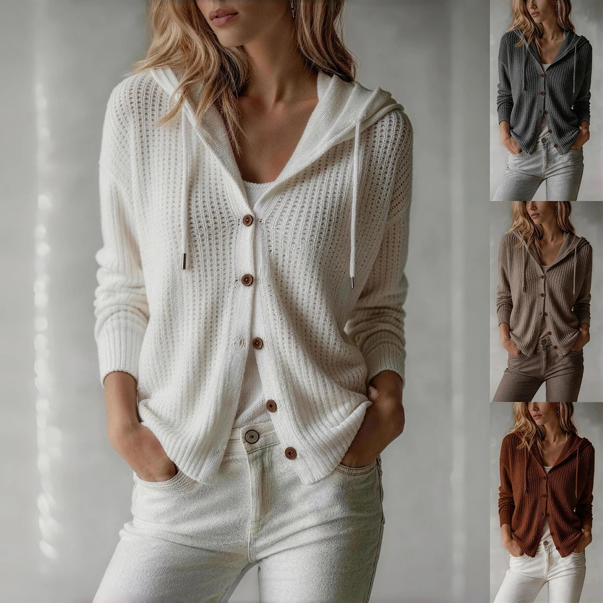 Elara Button Knit Cardigan