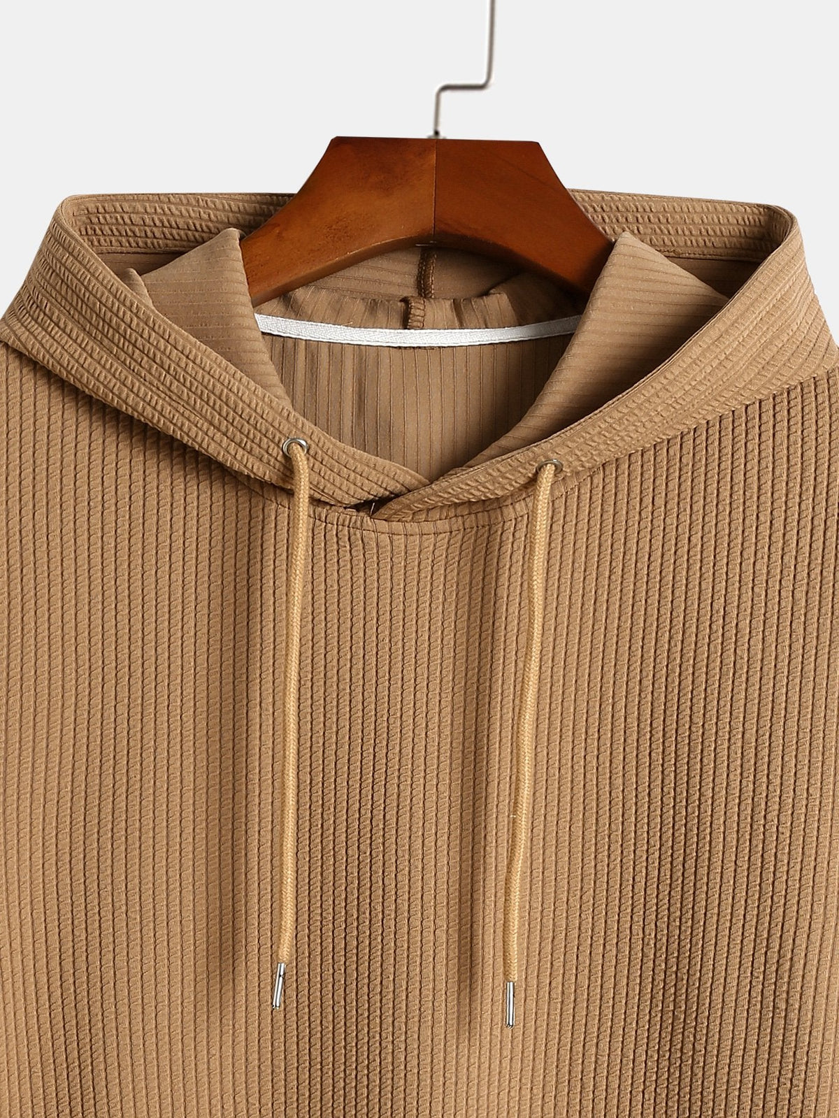 Basic Ribbed Hoodie