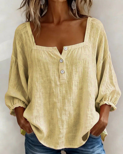 VELORA SQUARE-NECK BLOUSE