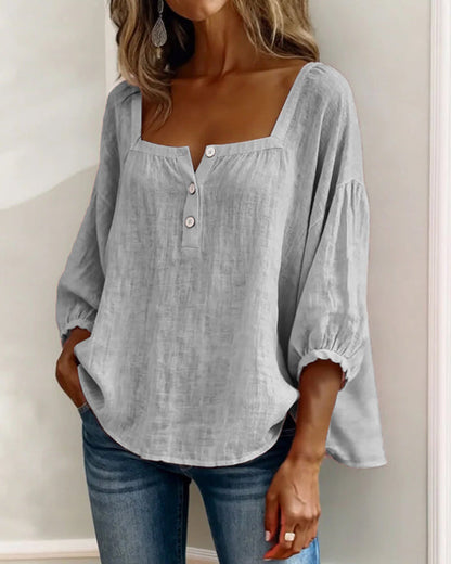 VELORA SQUARE-NECK BLOUSE