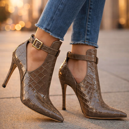 Valencia Croc-Heel Booties