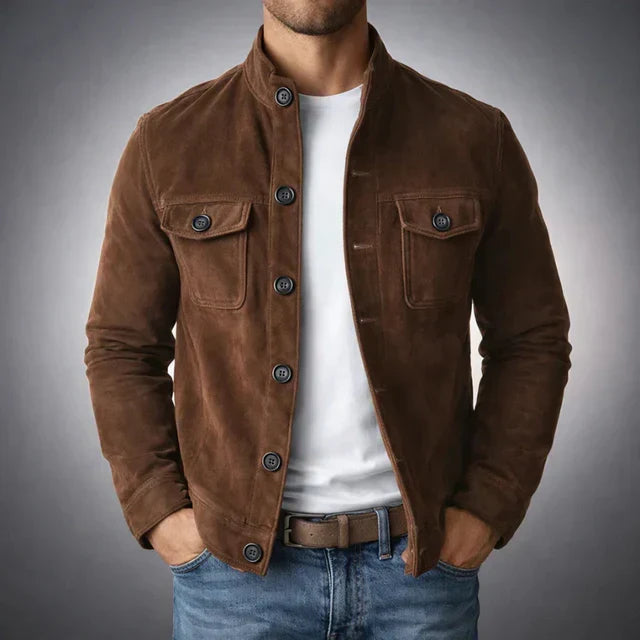 Corvello Suede Button Jacket