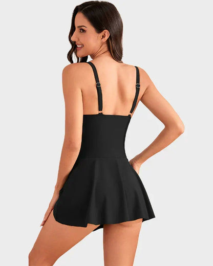 Women's One Piece Tummy Control Tie Knot Swimsuit