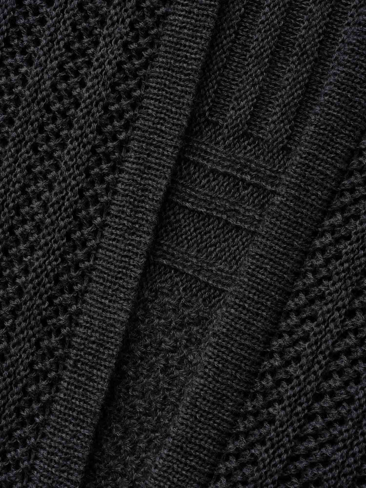 Textured Kimono Collar Long Cardigan