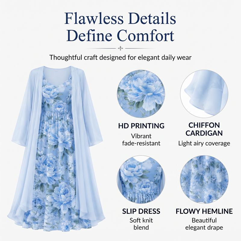 Floral Two-Piece Dress Set