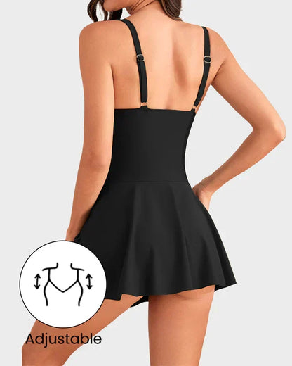 Women's One Piece Tummy Control Tie Knot Swimsuit