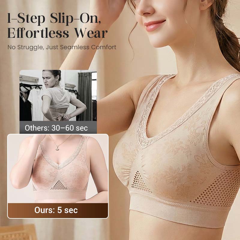 Breathable Lace Wireless Bra
