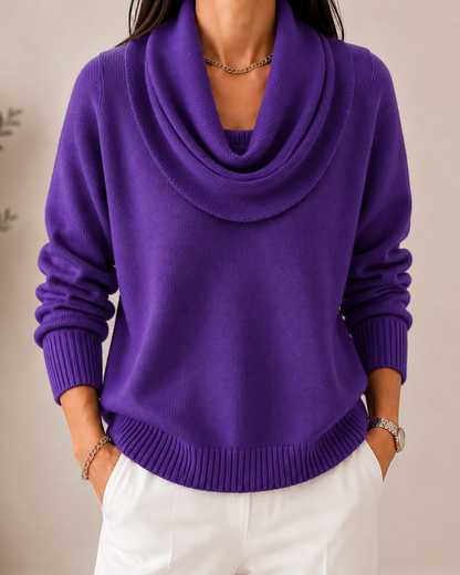 Soft Knit Cowl-Neck Jumper