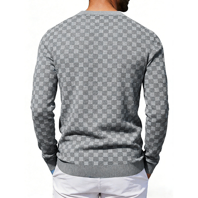 Soren Checkerboard Casual Sweatshirt