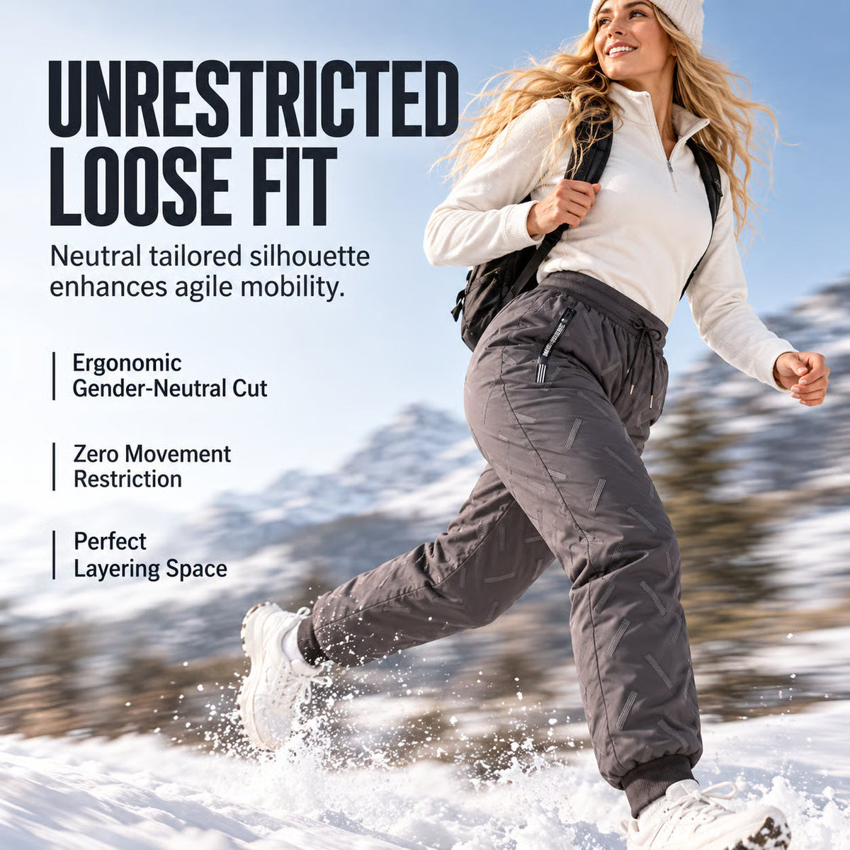 Unisex Fleece-Lined Thermal Outdoor Pants