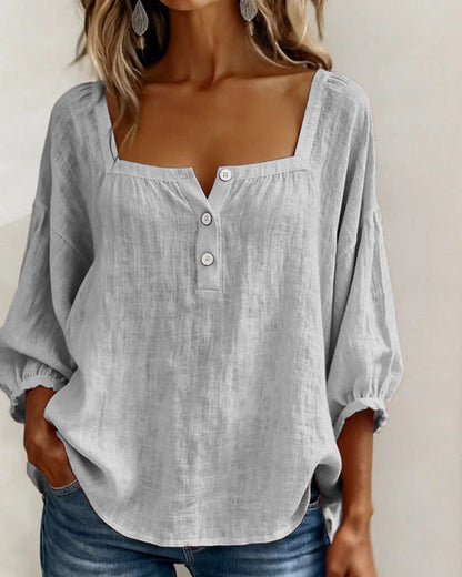 VELORA SQUARE-NECK BLOUSE