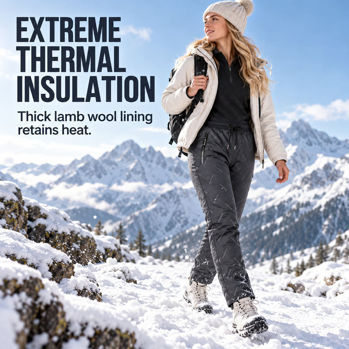 Unisex Fleece-Lined Thermal Outdoor Pants