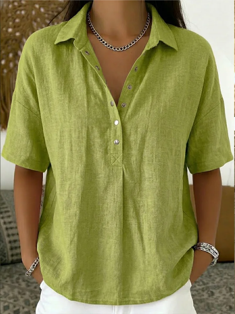 AVELIS COLLARED BUTTON BLOUSE