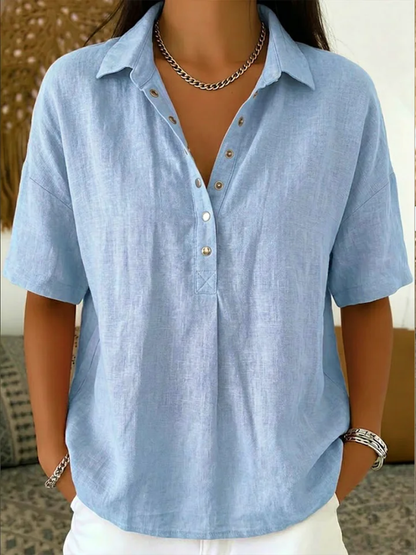 AVELIS COLLARED BUTTON BLOUSE