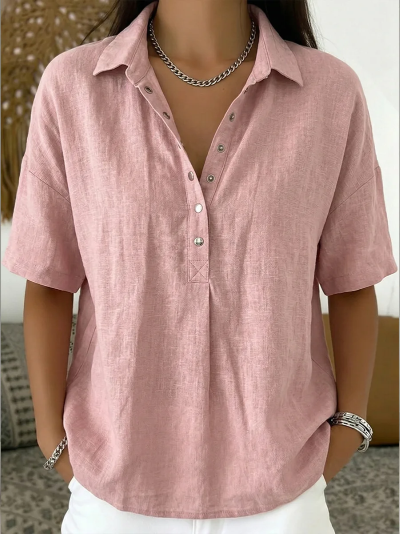 AVELIS COLLARED BUTTON BLOUSE