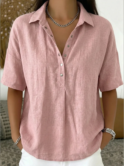 AVELIS COLLARED BUTTON BLOUSE
