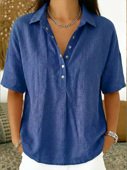 AVELIS COLLARED BUTTON BLOUSE