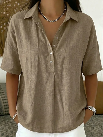 AVELIS COLLARED BUTTON BLOUSE