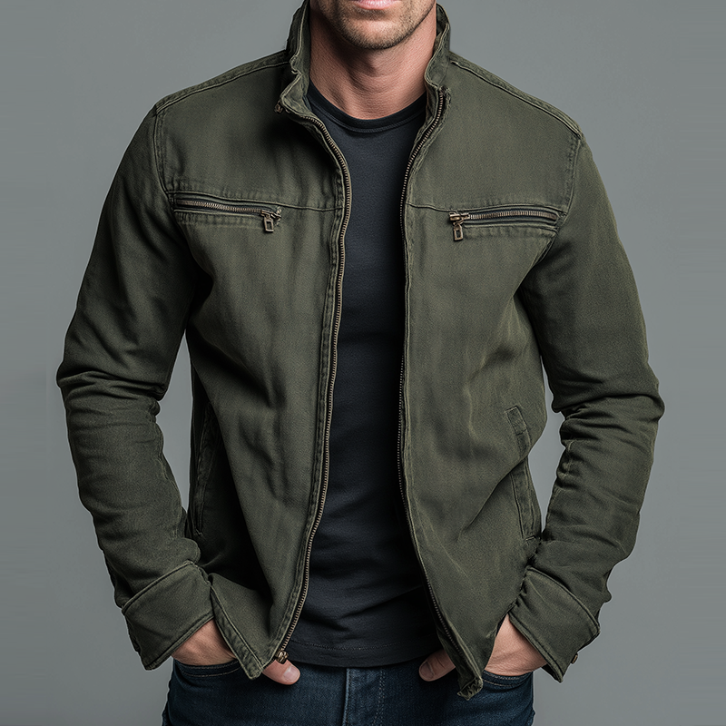 CAZEL VINTAGE ZIP COTTON JACKET