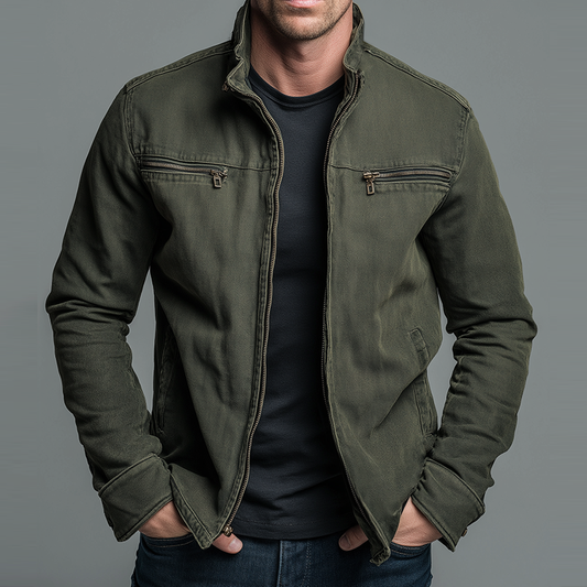 CAZEL VINTAGE ZIP COTTON JACKET