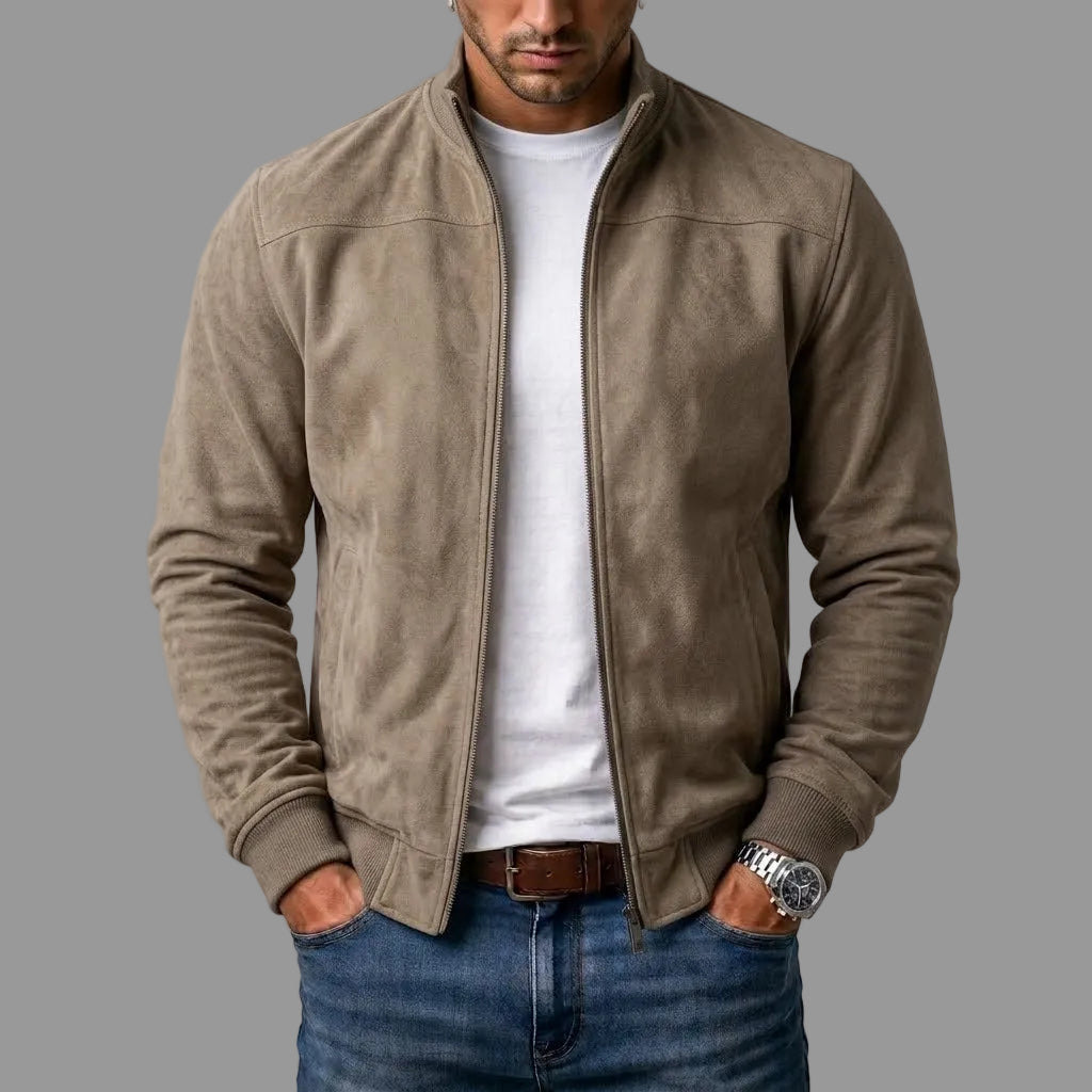 Mason Suede Bomber Jacket