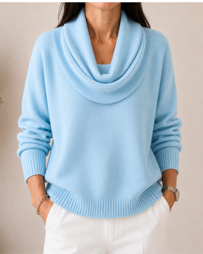 Soft Knit Cowl-Neck Jumper