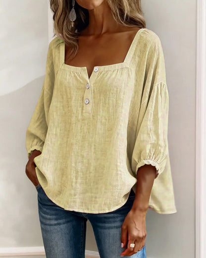 VELORA SQUARE-NECK BLOUSE