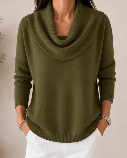 Soft Knit Cowl-Neck Jumper