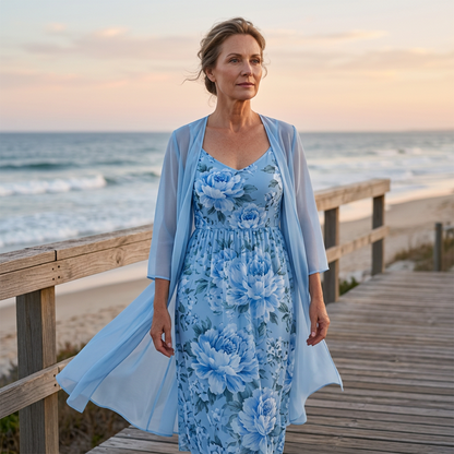 Floral Two-Piece Dress Set