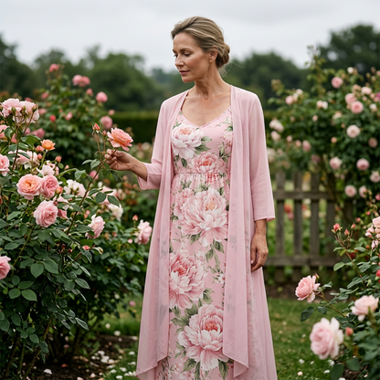 Floral Two-Piece Dress Set