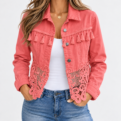Harper Lace Denim Jacket
