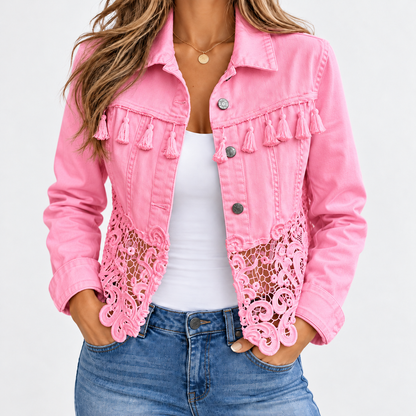 Harper Lace Denim Jacket