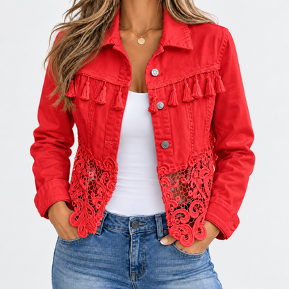 Harper Lace Denim Jacket