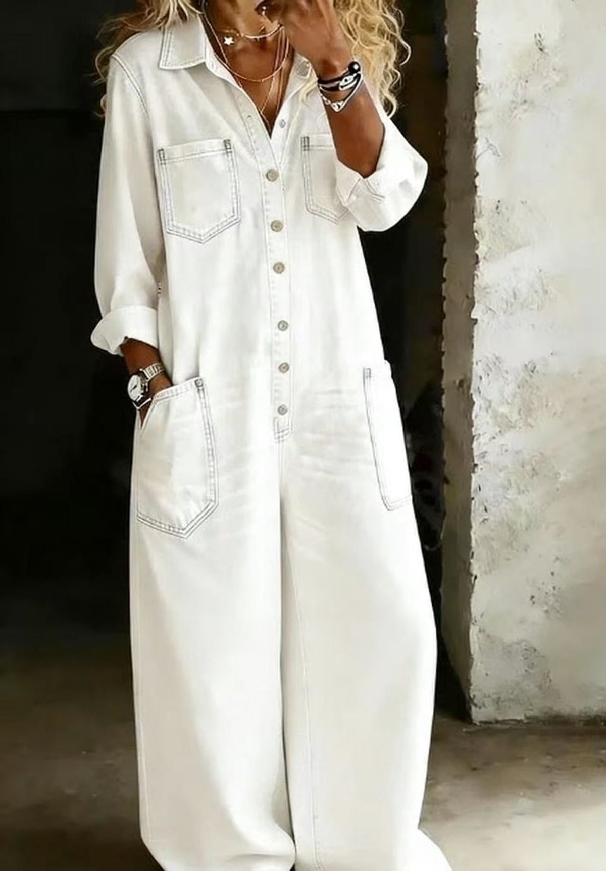 Casual Cotton Jumpsuit
