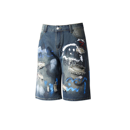 BECKETT PAINT SPLASH DENIM SHORTS
