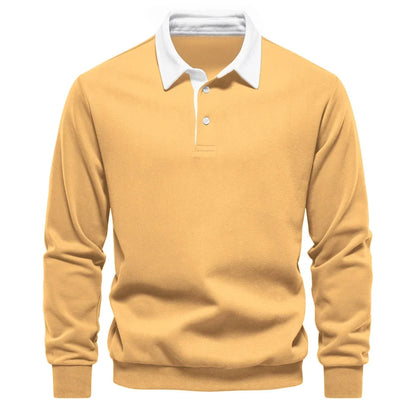 Men’s Autumn Long-Sleeve Polo Neck Sweatshirt