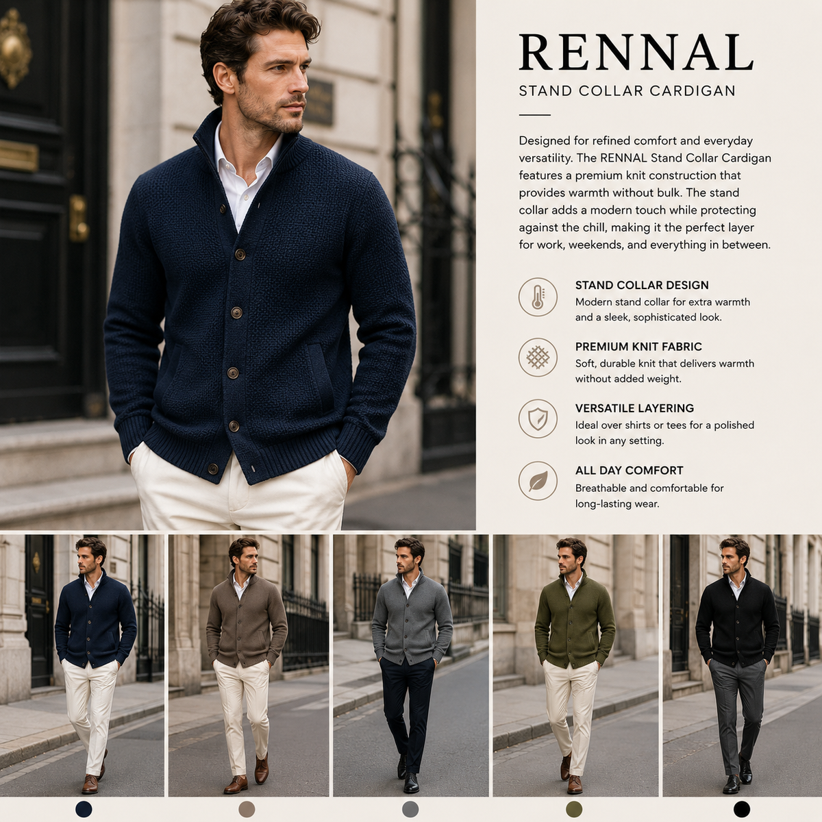 Classic Collar Cardigan