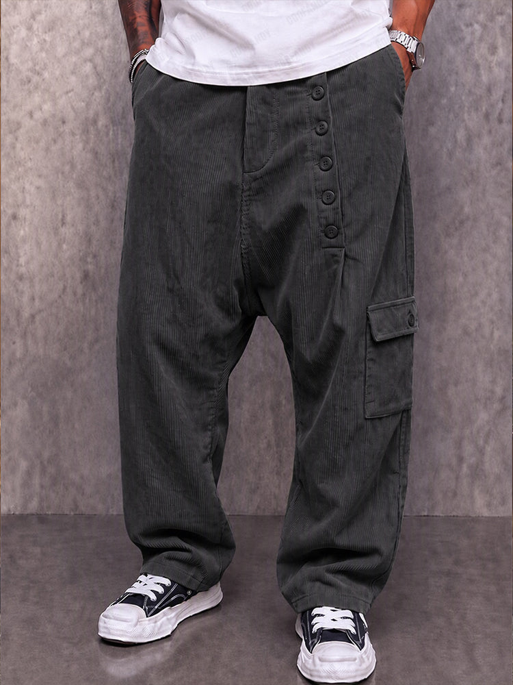 Modern Utility Corduroy Drop Crotch Pants