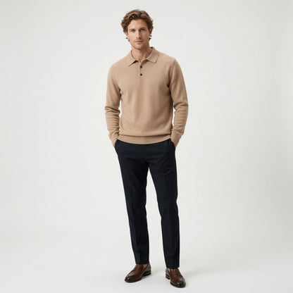 TREY Cashmere Polo Sweater