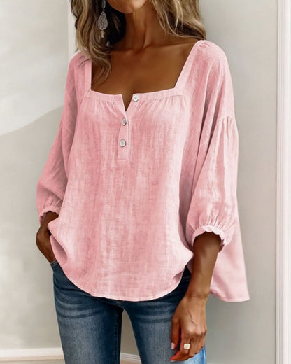 VELORA SQUARE-NECK BLOUSE