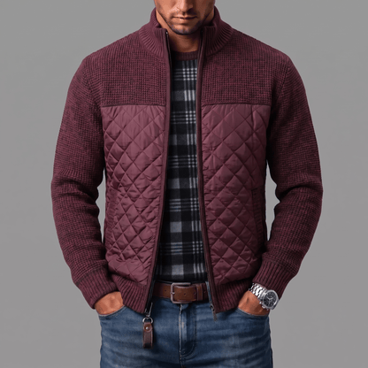 Laurent Quilted Knit Jacket
