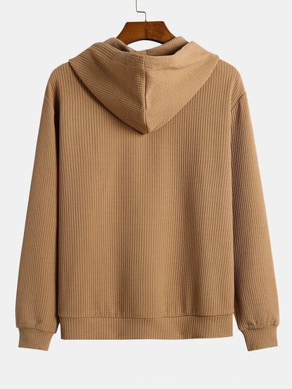 Basic Ribbed Hoodie
