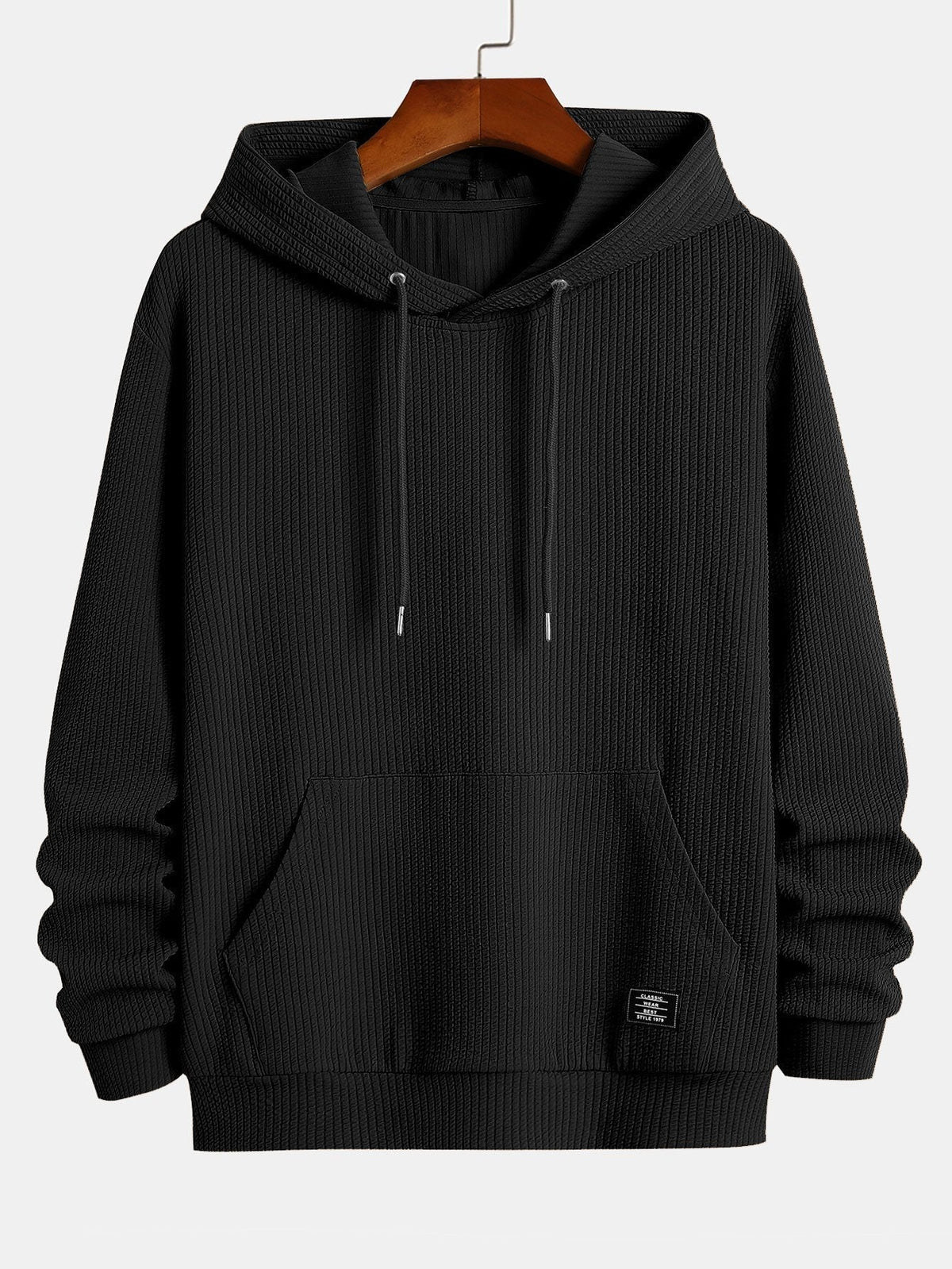 Basic Ribbed Hoodie