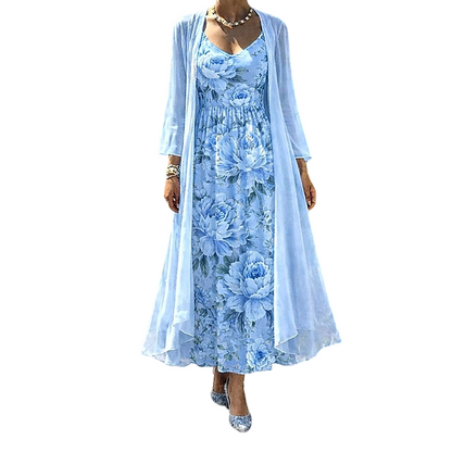 Floral Two-Piece Dress Set