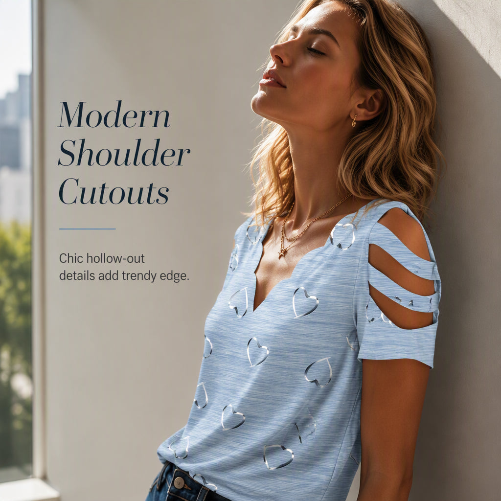 Scalloped Heart Top