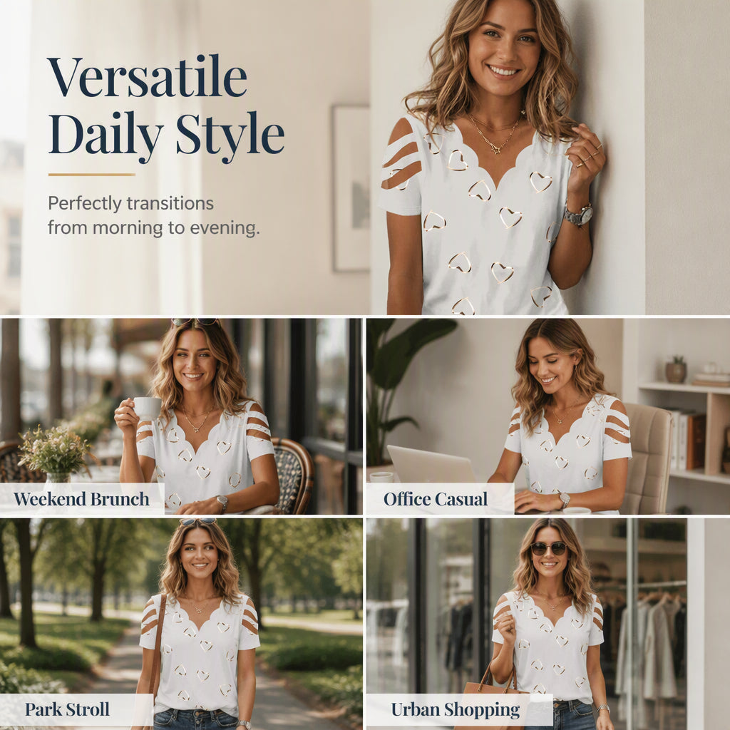 Scalloped Heart Top
