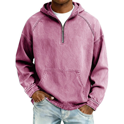 Jackson Half-Zip Denim Pullover Jacket